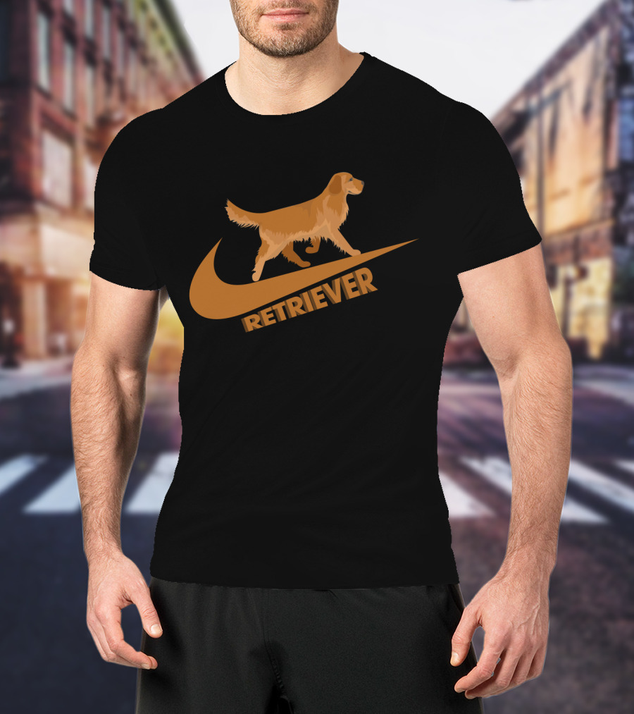 Golden Retriever Retriever Nike Swoosh T-Shirt