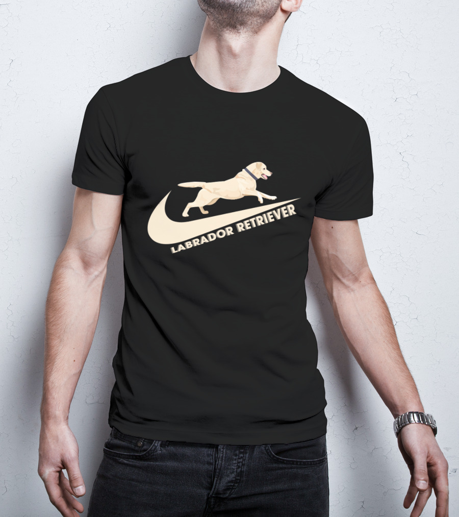 Labrador Retriever Nike Swoosh Dog Jumping T-Shirt