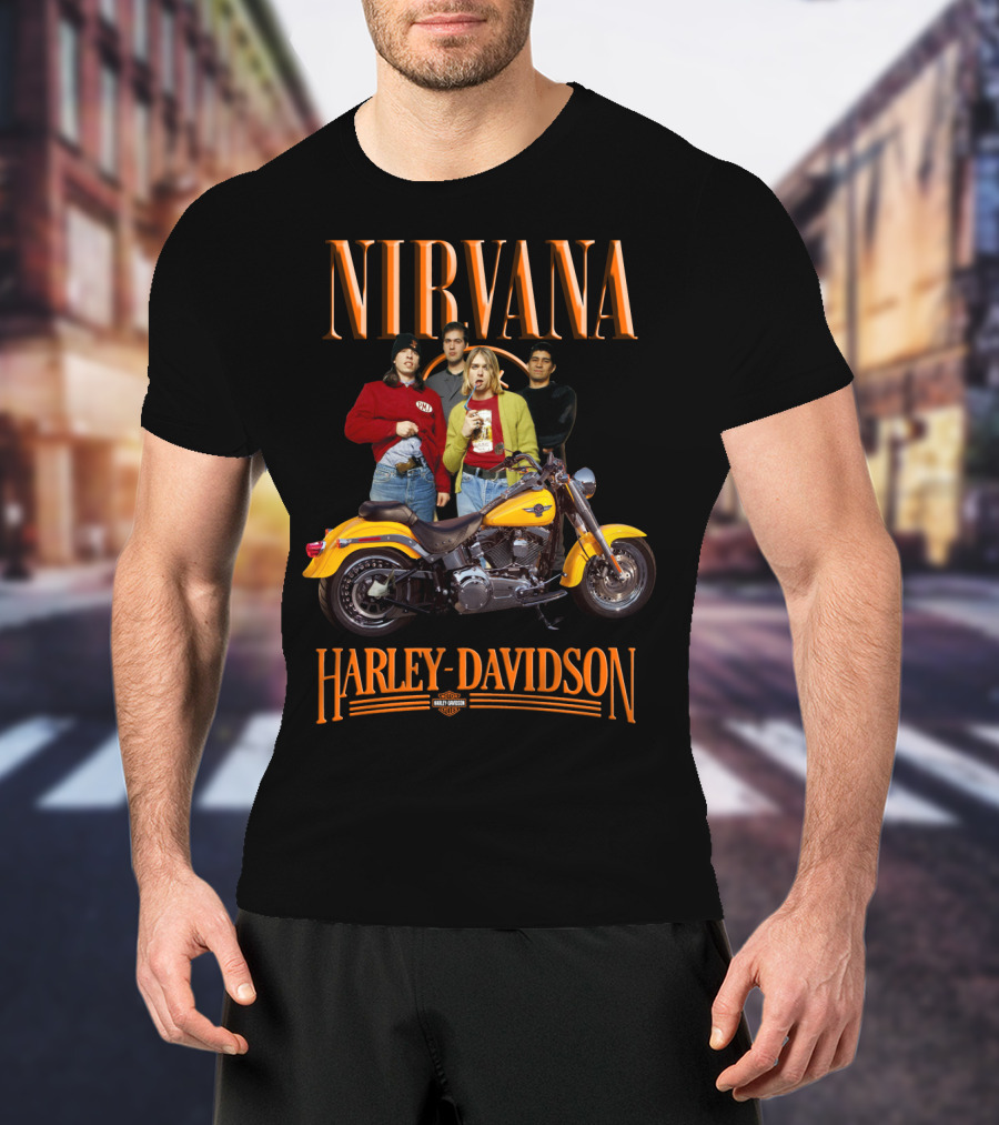 Nirvana Harley Davidson Motorcycle T-Shirt
