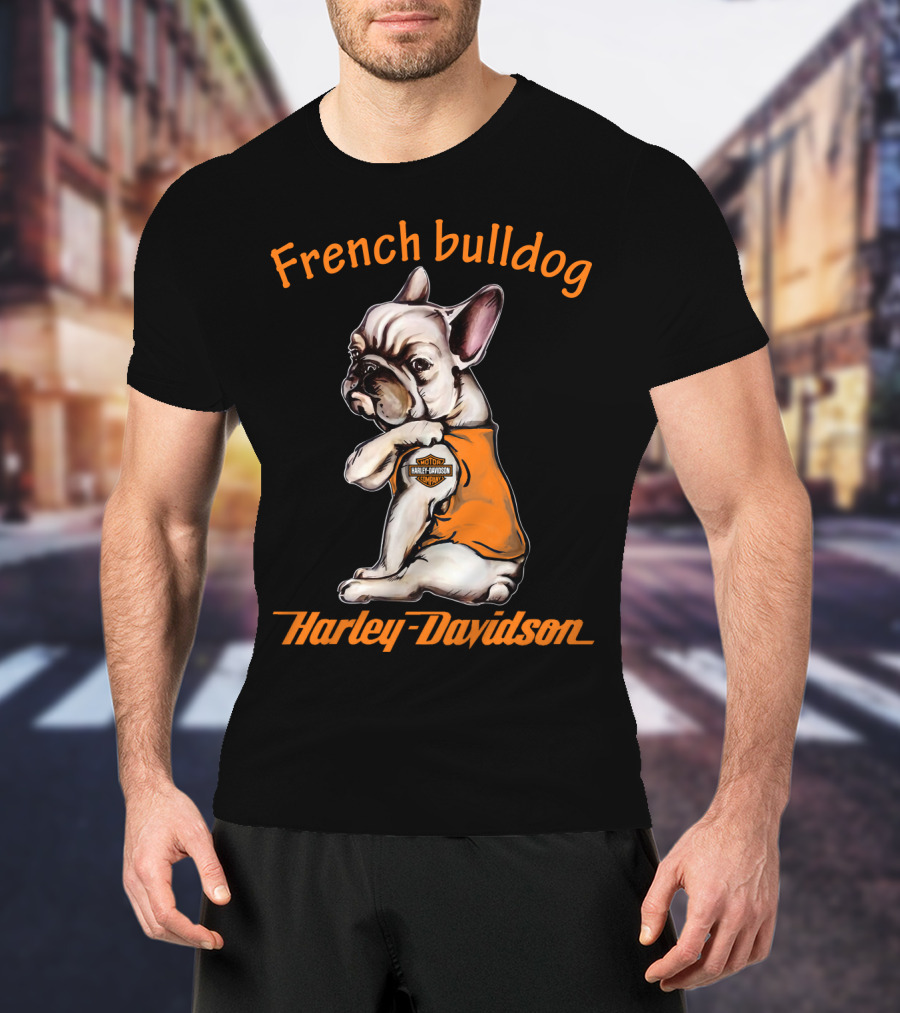 French Bulldog Harley Davidson Motorcycle T-Shirt