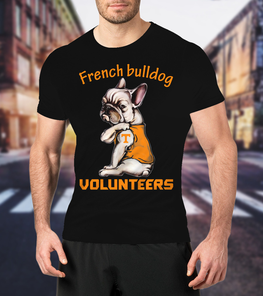 French Bulldog Tennessee Volunteers T-Shirt