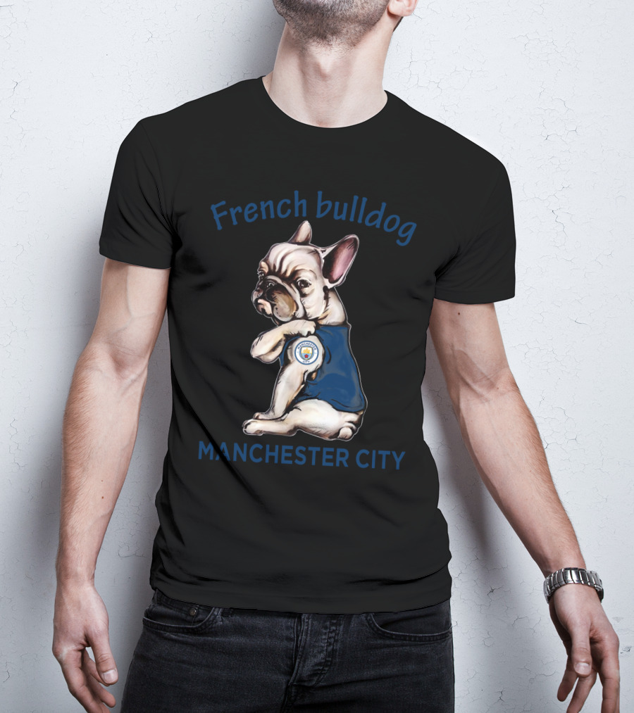 French Bulldog Manchester City T-Shirt