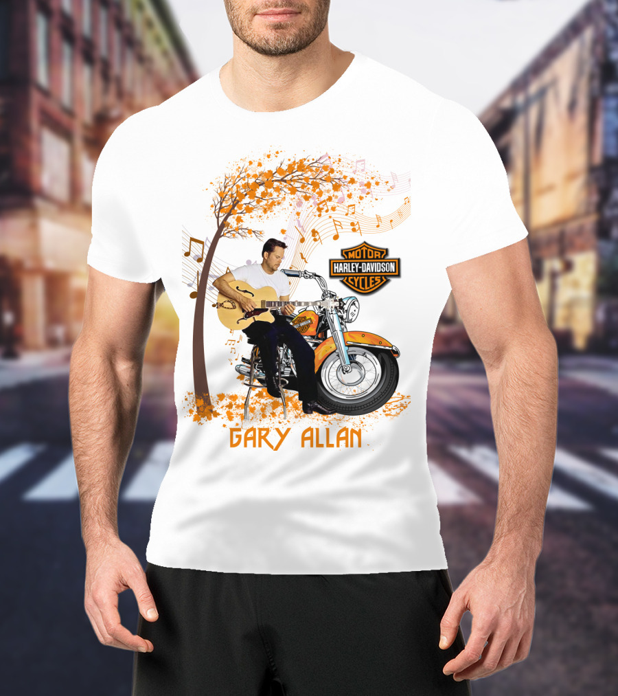 Gary Allan Harley Davidson Motorcycle Music Theme T-Shirt