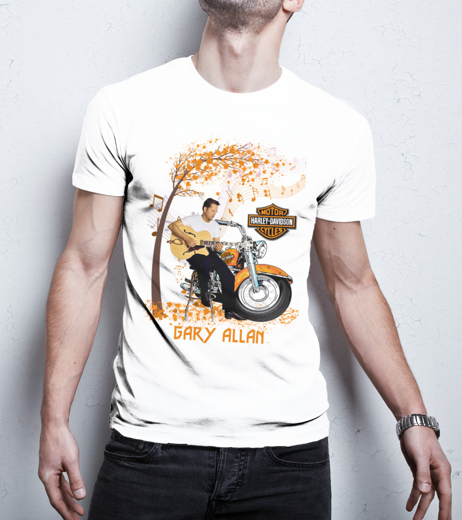 Gary Allan Harley Davidson Motorcycle Music Theme T-Shirt