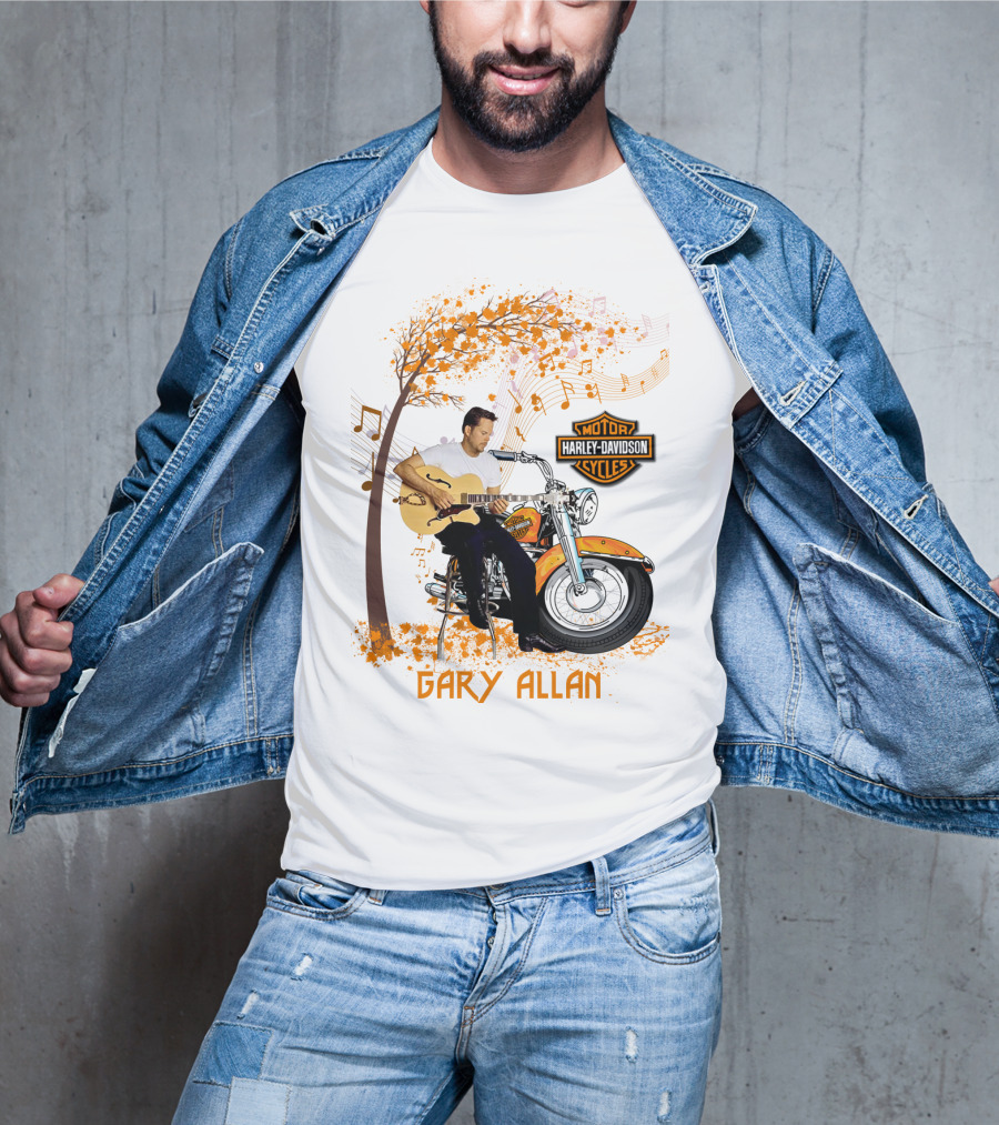 Gary Allan Harley Davidson Motorcycle Music Theme T-Shirt