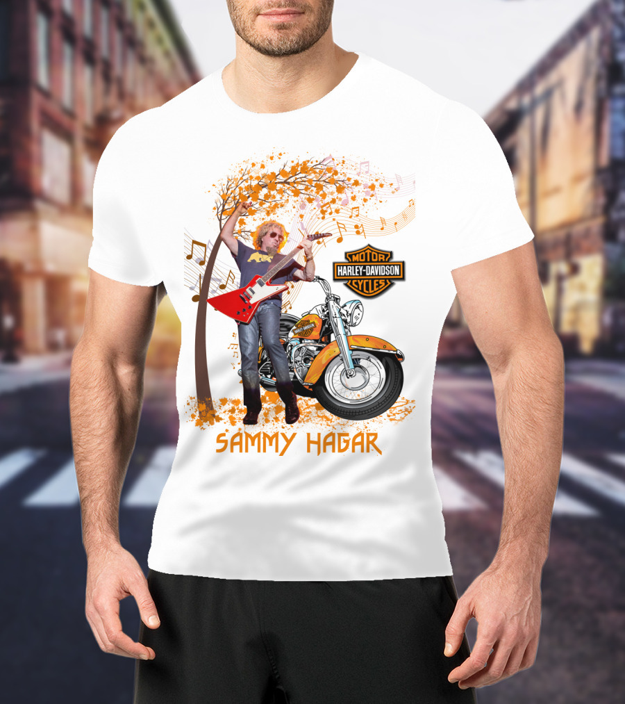 Sammy Hagar Harley Davidson Motorcycle Music Tree T-Shirt