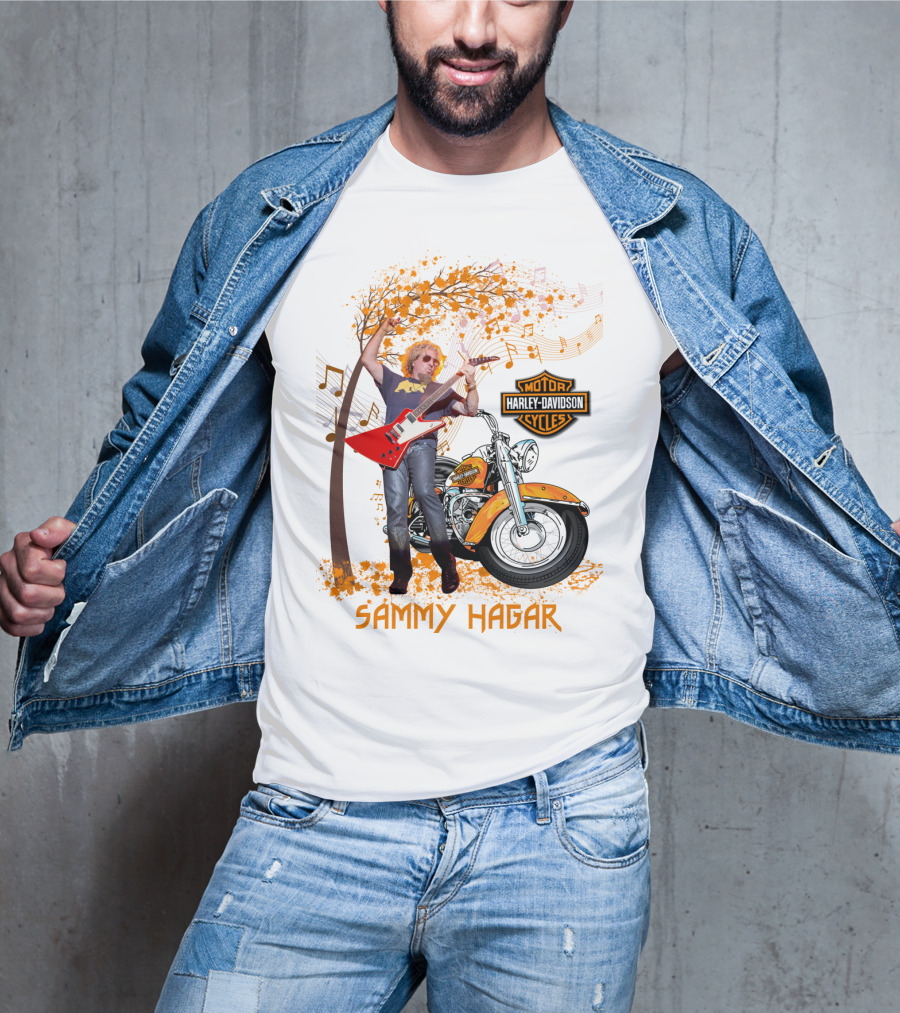 Sammy Hagar Harley Davidson Motorcycle Music Tree T-Shirt