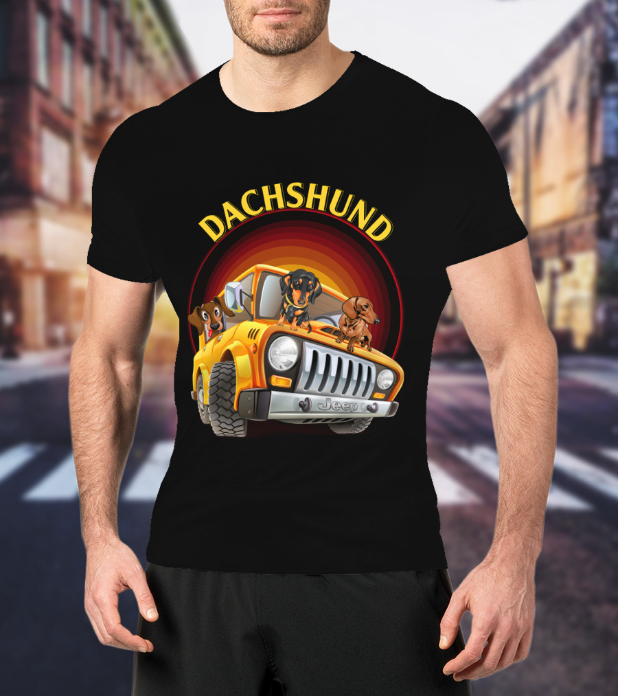 Dachshund Jeep Adventure T-Shirt