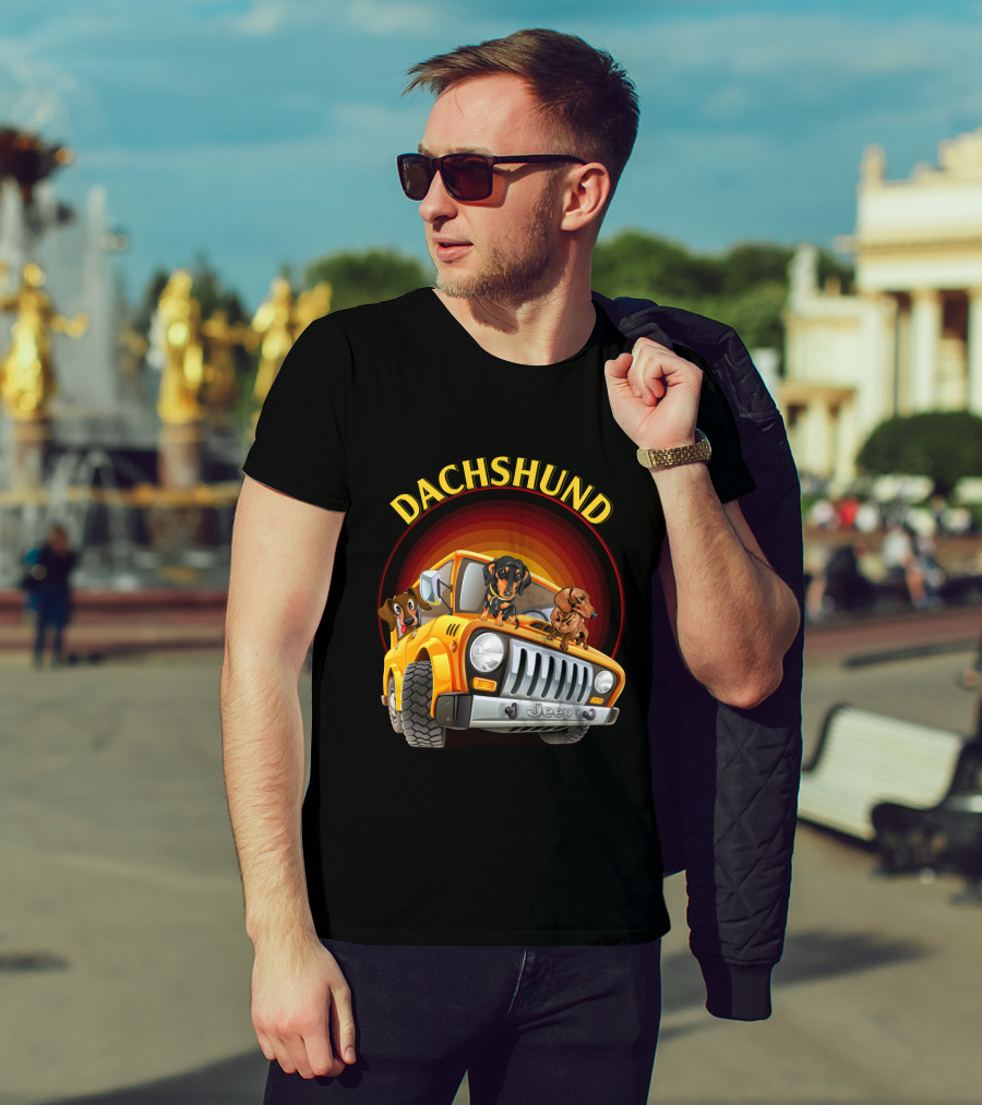 Dachshund Jeep Adventure T-Shirt