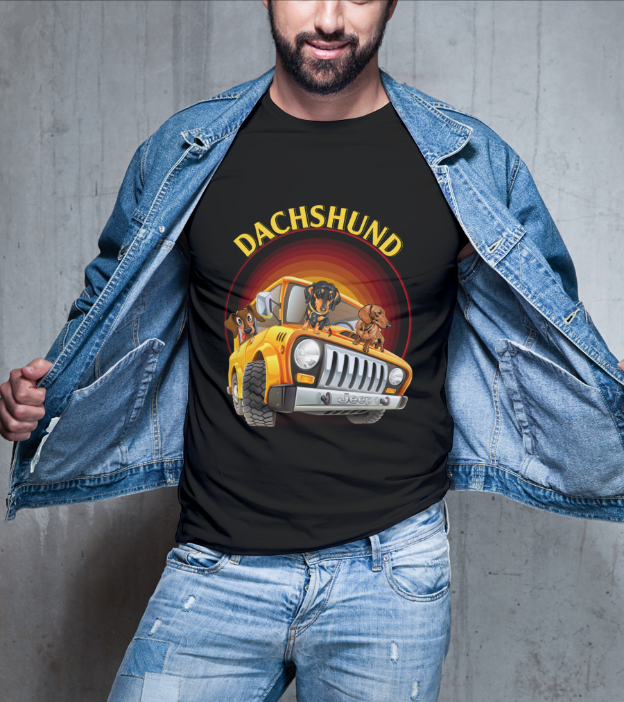 Dachshund Jeep Adventure T-Shirt