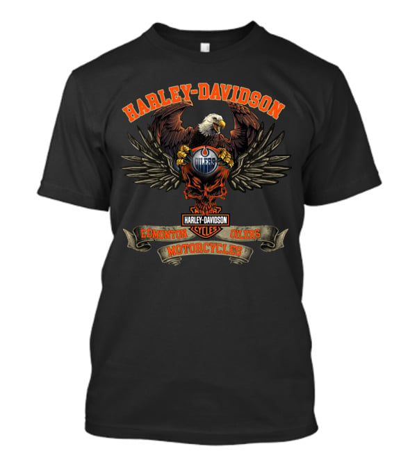 Harley Davidson Cycles Edmonton Oilers Motorcycles T-Shirt