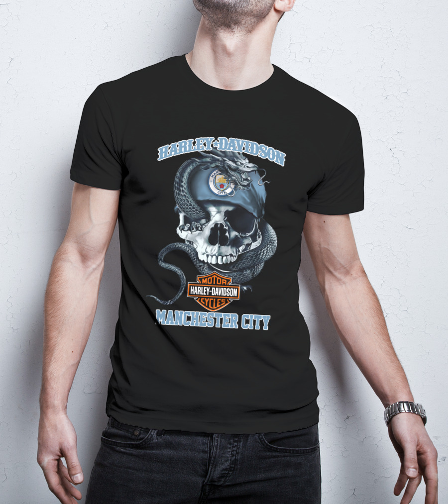 Harley Davidson Motor Cycles Manchester City T-Shirt