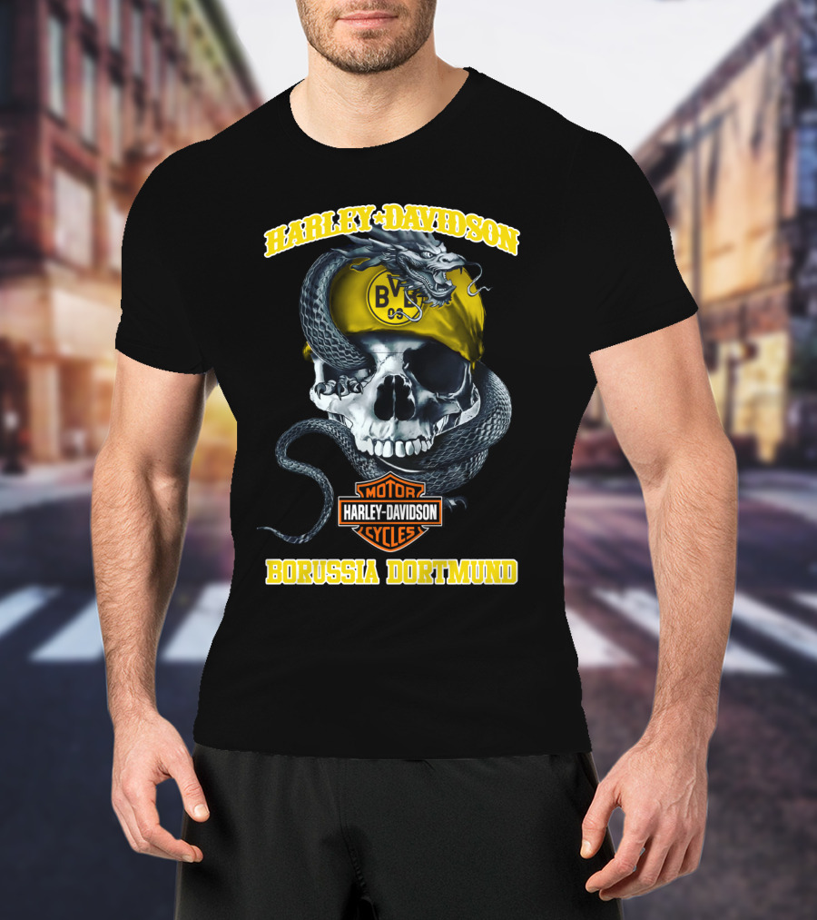 Harley Davidson Motor Cycles Bvb 09 Borussia Dortmund T-Shirt