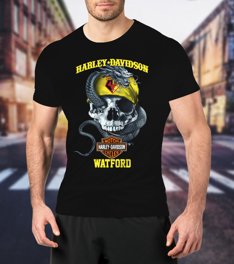 Harley Davidson Watford Skull And Snake T-Shirt
