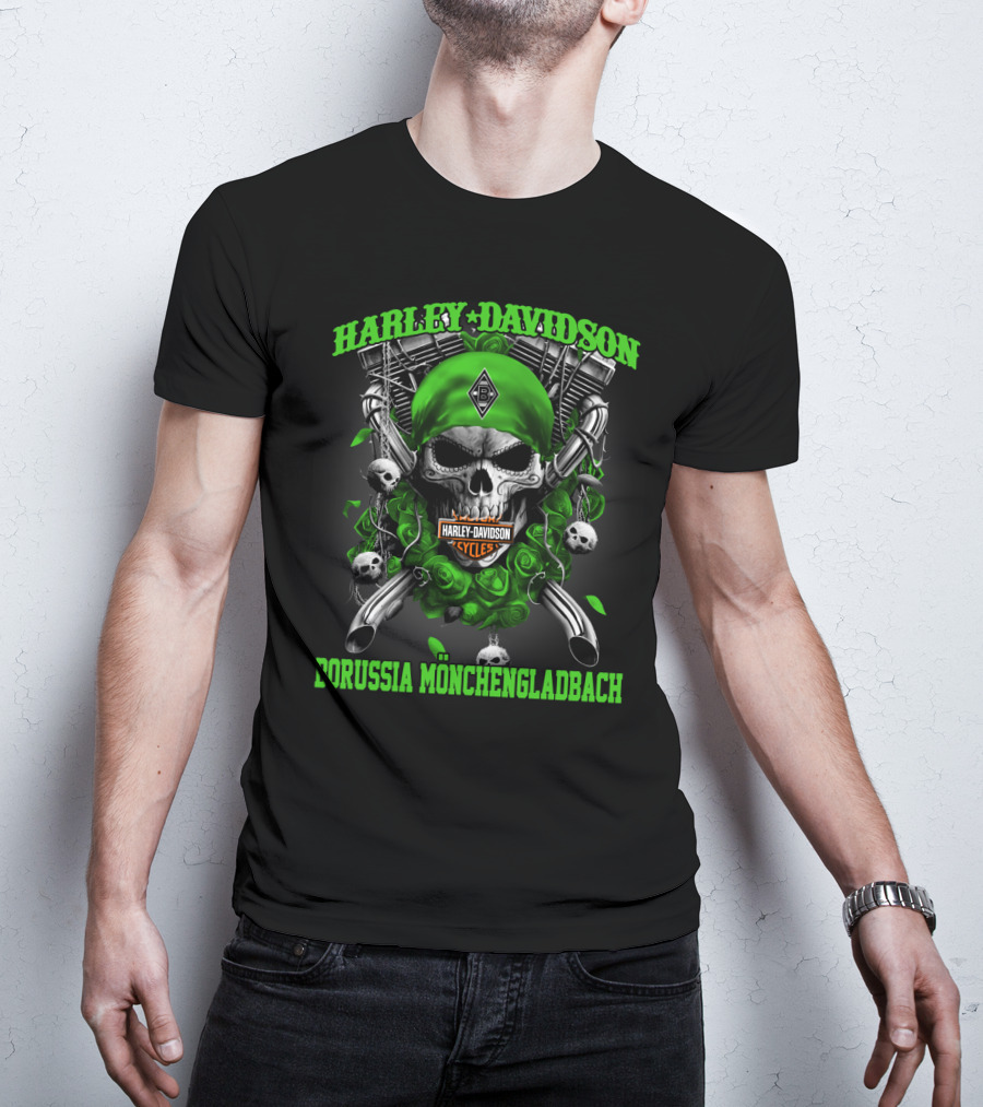 Harley Davidson Borussia Mönchengladbach Skull T-Shirt