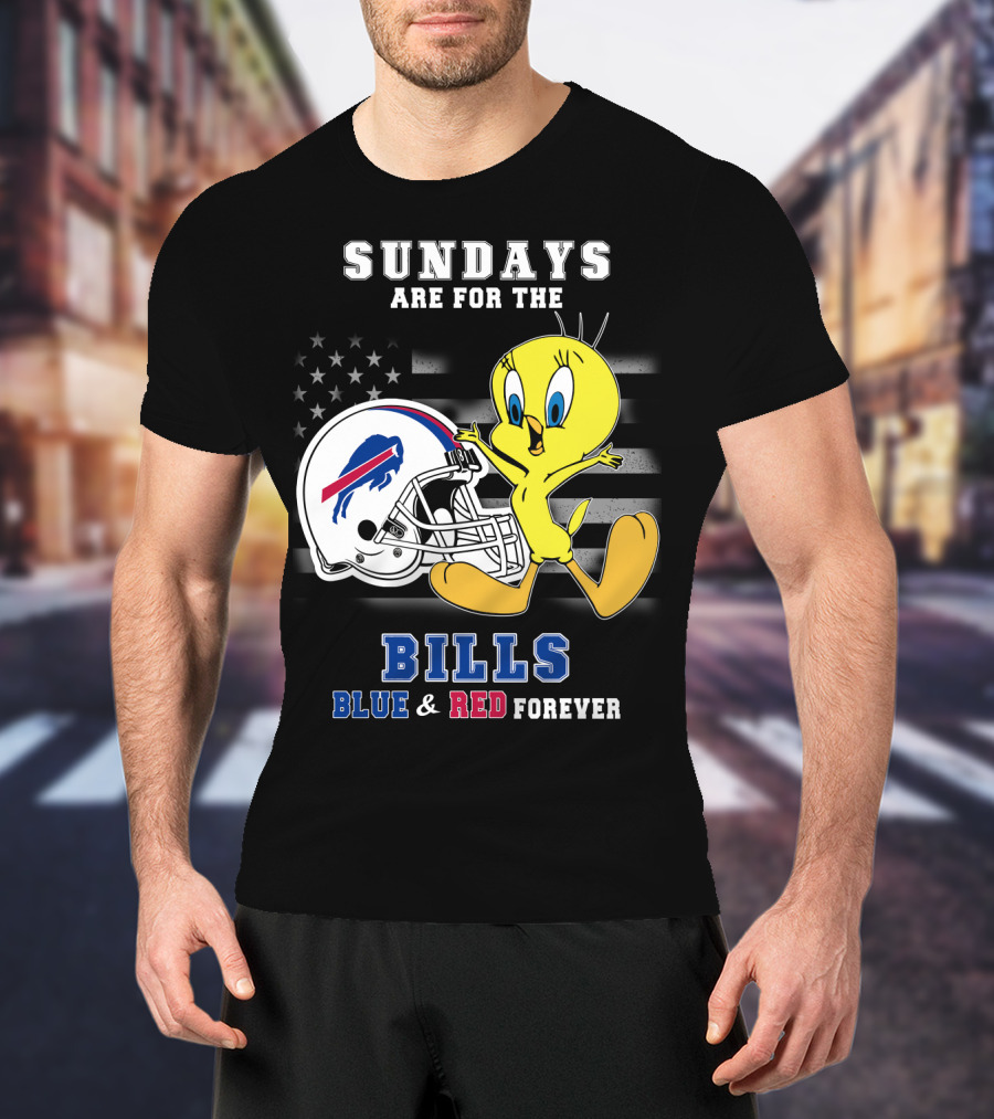 Sundays Are For The Bills Blue & Red Forever T-Shirt