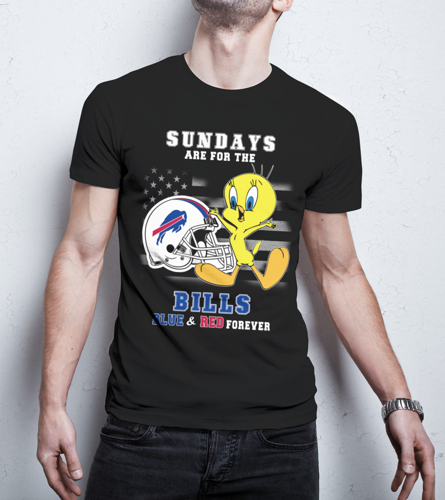 Sundays Are For The Bills Blue & Red Forever T-Shirt