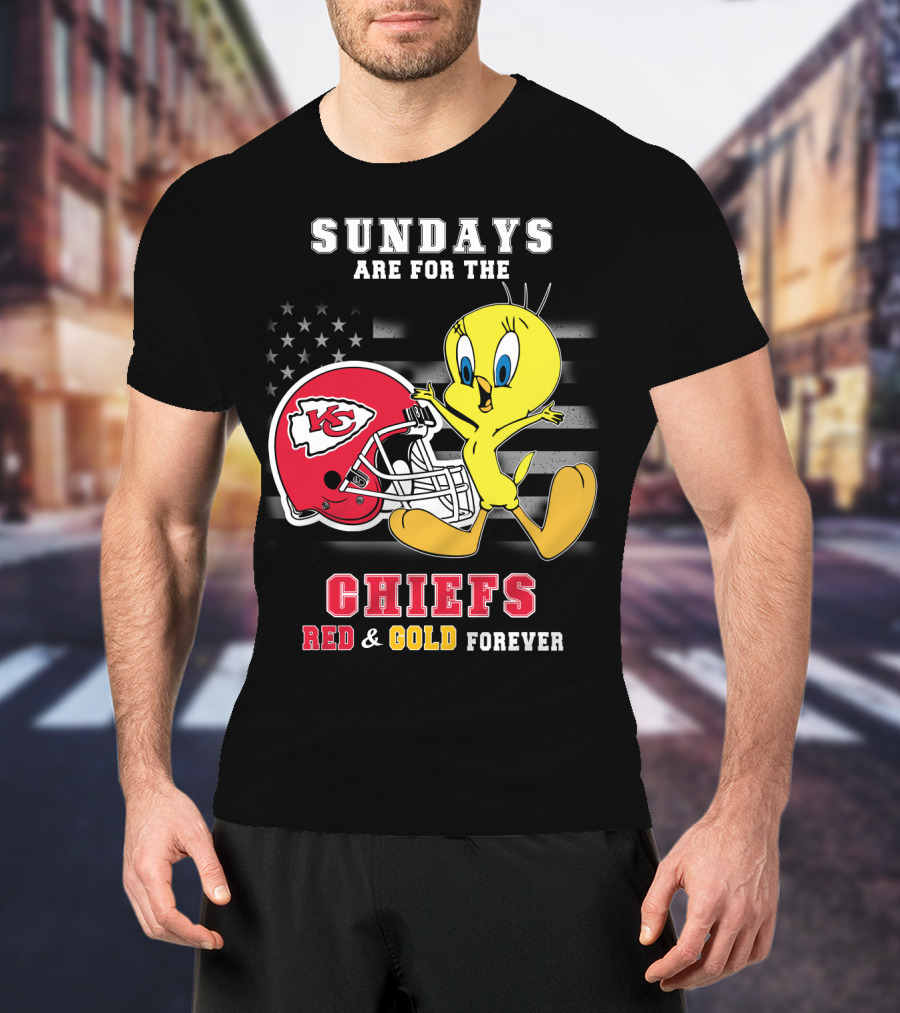 Sundays Are For The Chiefs Red & Gold Forever T-Shirt