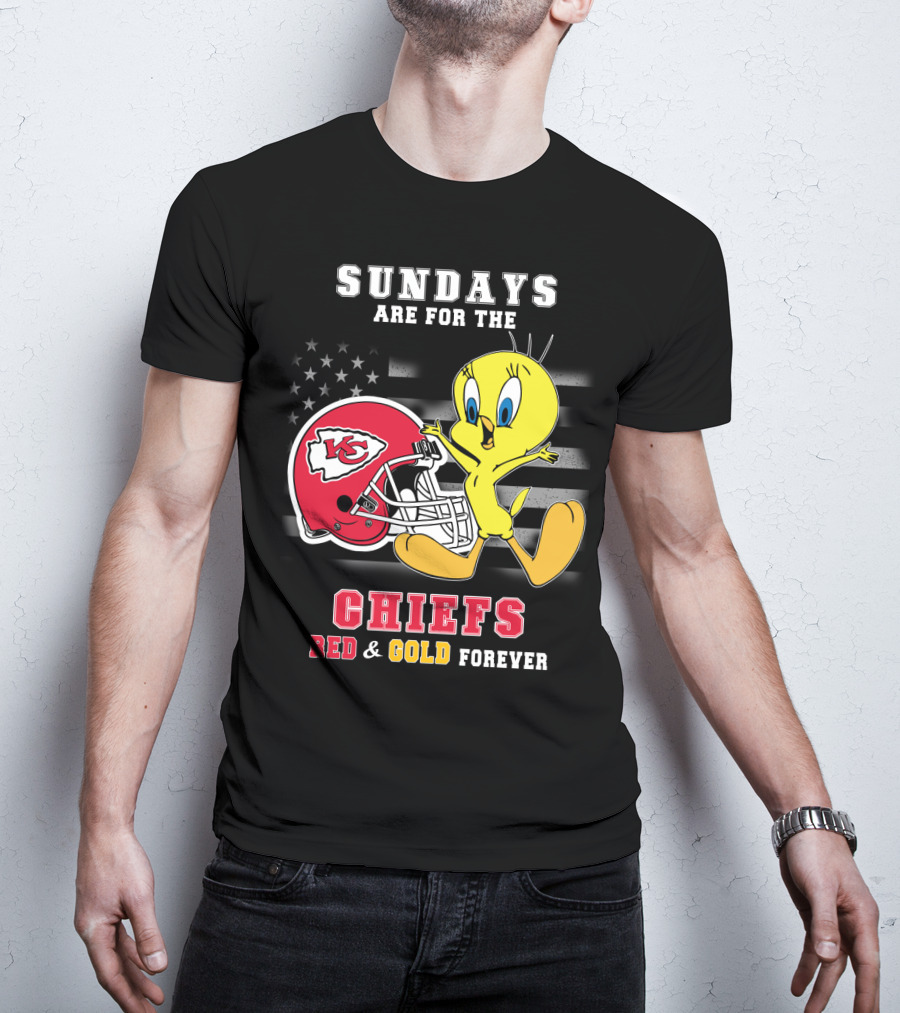 Sundays Are For The Chiefs Red & Gold Forever T-Shirt