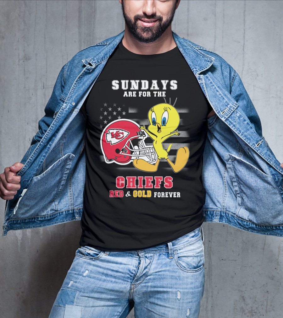 Sundays Are For The Chiefs Red & Gold Forever T-Shirt