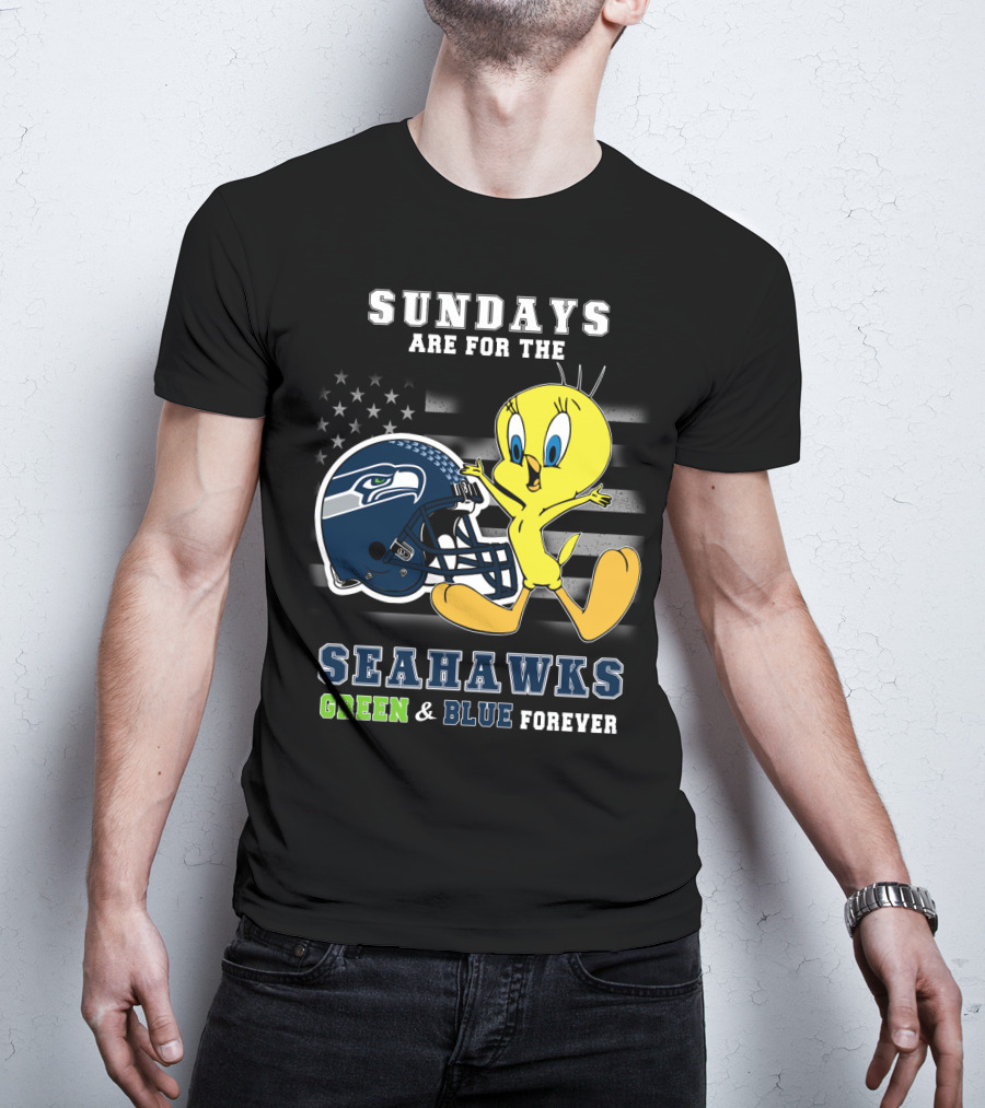 Sundays Are For The Seahawks Green And Blue Forever T-Shirt