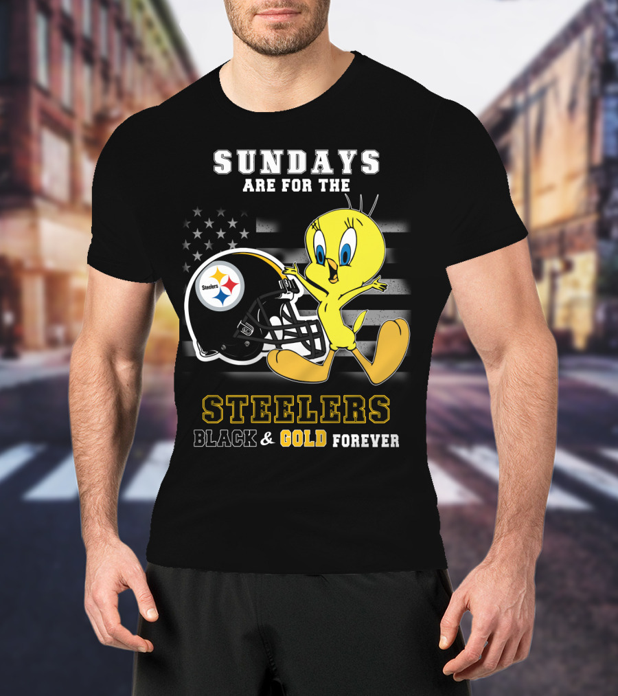Sundays Are For The Steelers Black And Gold Forever T-Shirt