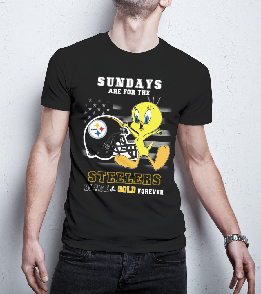 Sundays Are For The Steelers Black And Gold Forever T-Shirt