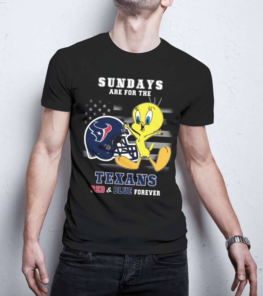 Sundays Are For The Texans Red & Blue Forever T-Shirt