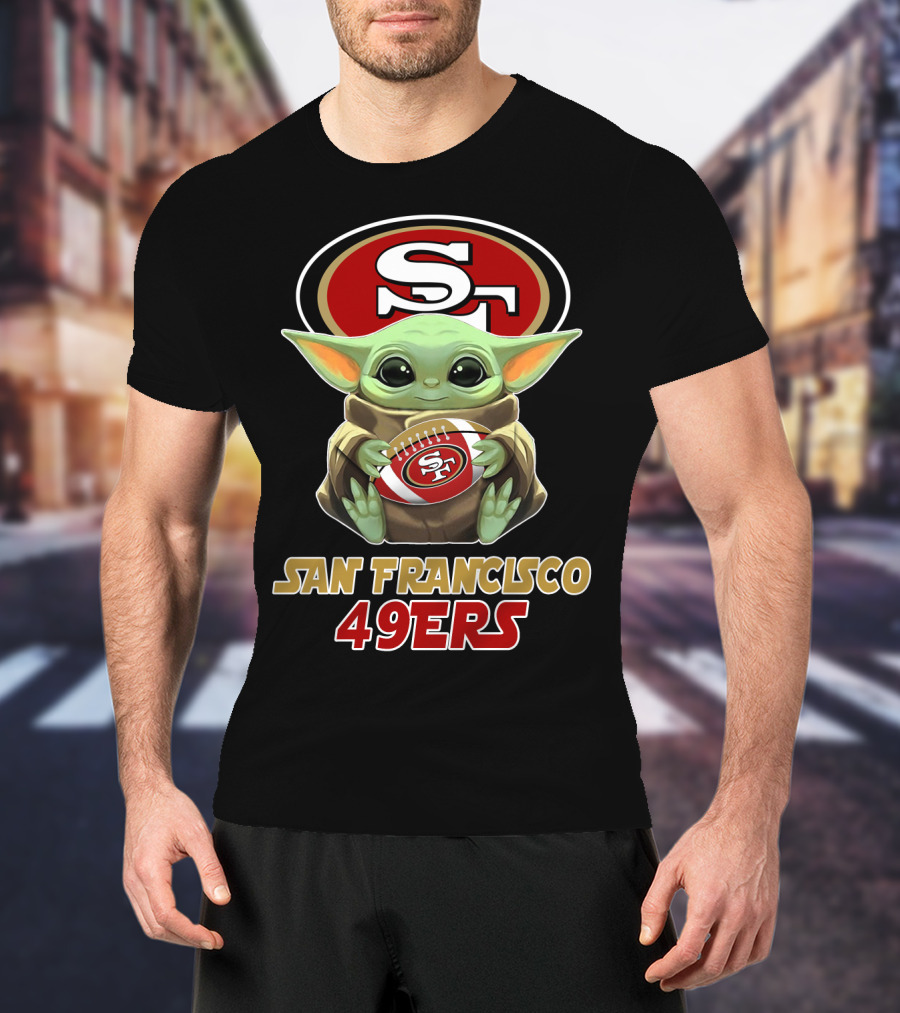 San Francisco 49Ers Baby Alien Holding Football T-Shirt