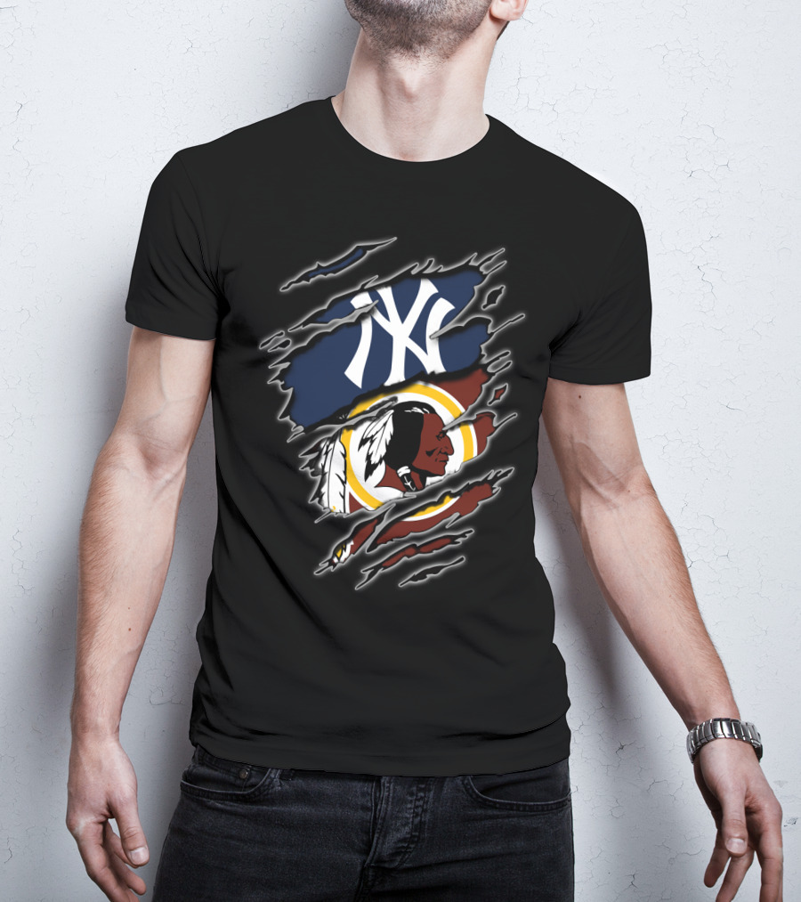 Yankees And Redskins Fan Tribute T-Shirt