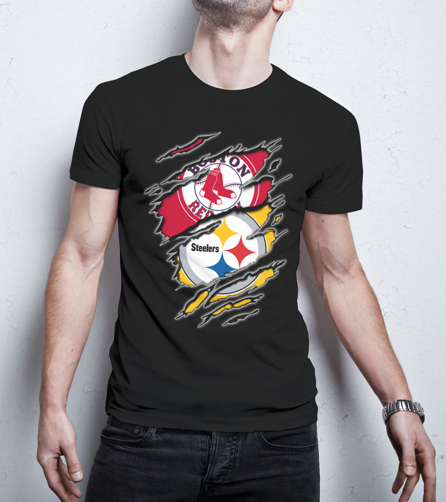 Boston Red Sox Steelers Fan T-Shirt