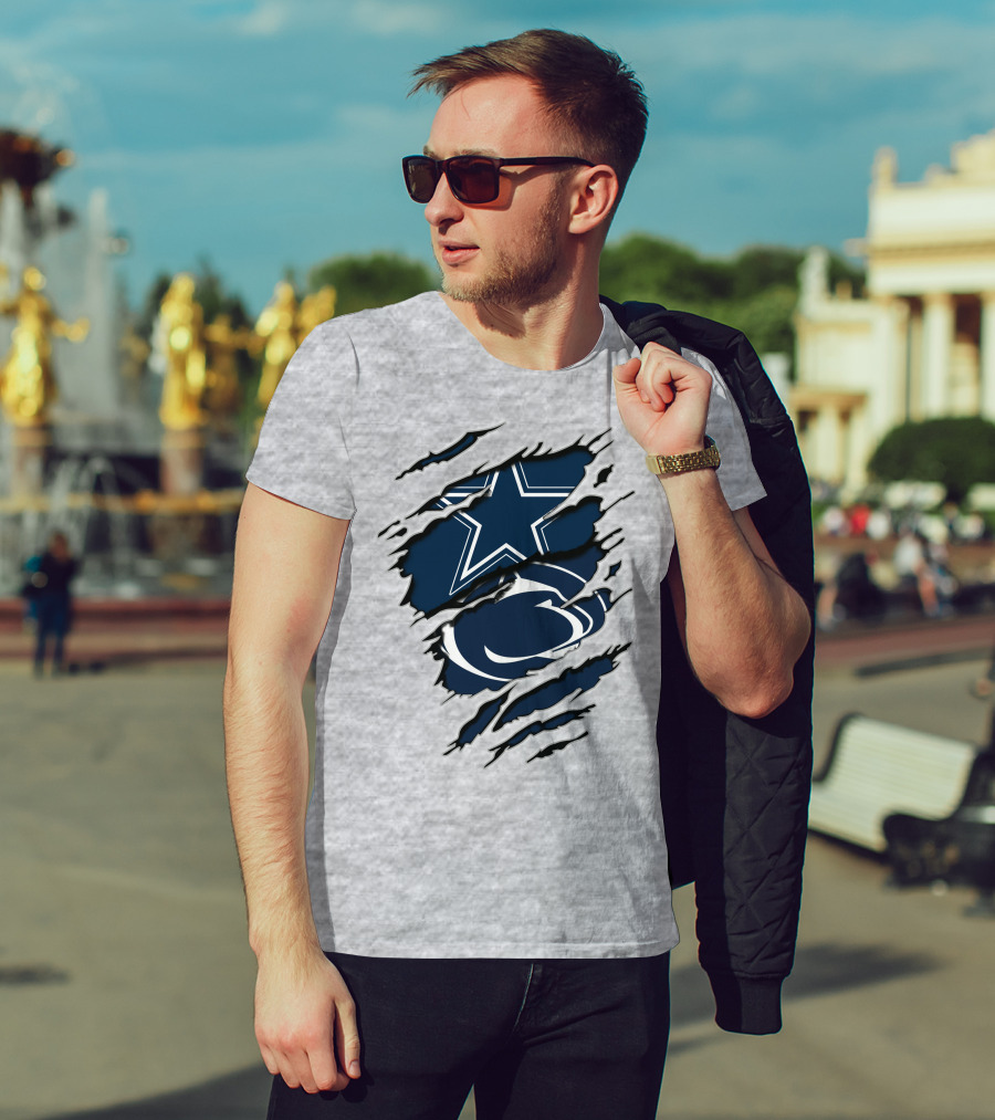 Dallas Cowboys Penn State Nittany Lions Claw Marks T-Shirt