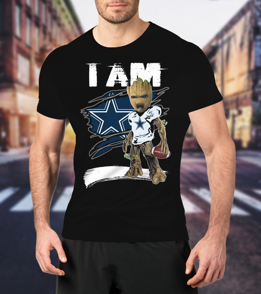 I Am Cowboys Football Groot Star T-Shirt
