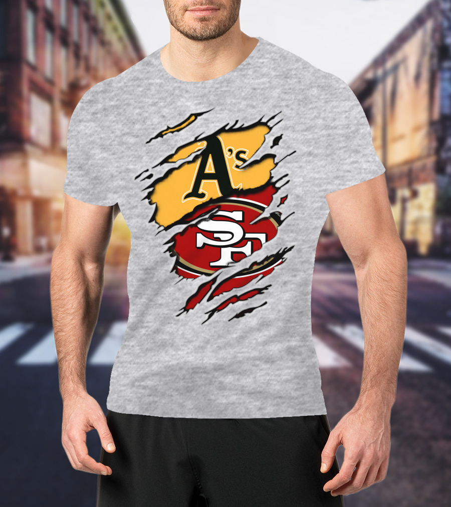 49ers Sf And Athletics A's Logo Mashup T-Shirt