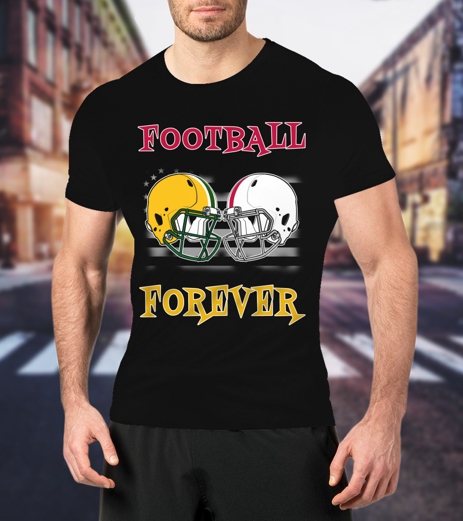 Football Forever Pack Buck Helmets Stars Stripes T-Shirt