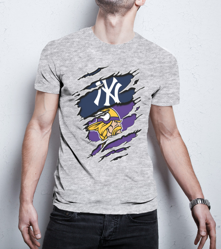 Vikings Yankees Dual Team Spirit T-Shirt