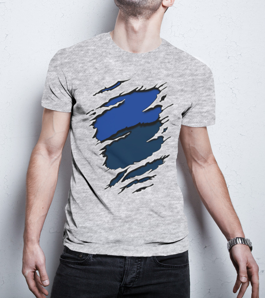 Cow Cubs Blue Gray Claw Marks T-Shirt