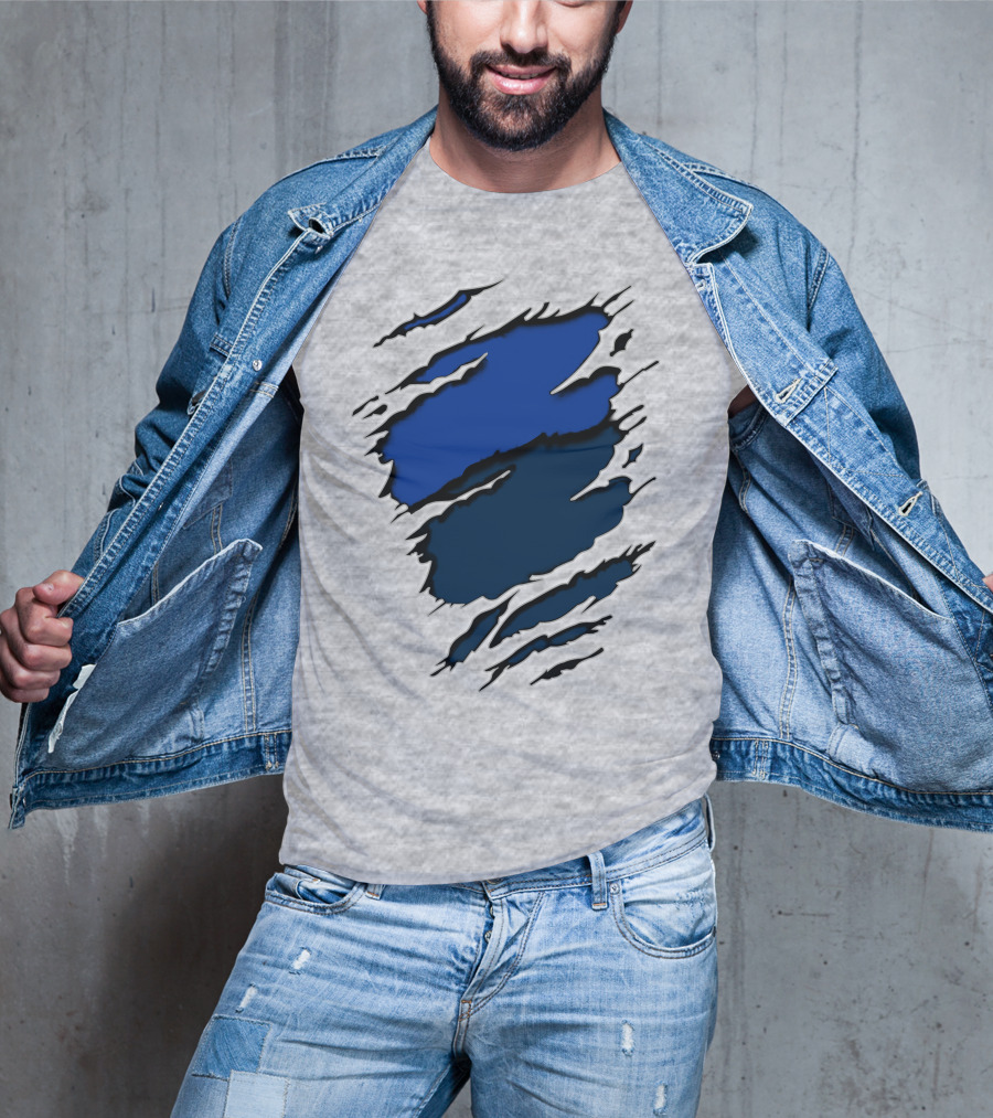 Cow Cubs Blue Gray Claw Marks T-Shirt