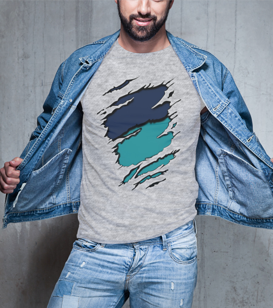 Dolp-Yan Ripped Ocean Waves T-Shirt