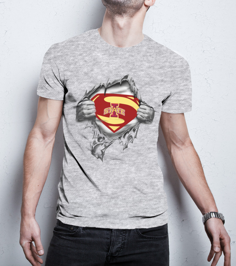Iowa State Cyclones Super Strength Logo Rip Through T-Shirt