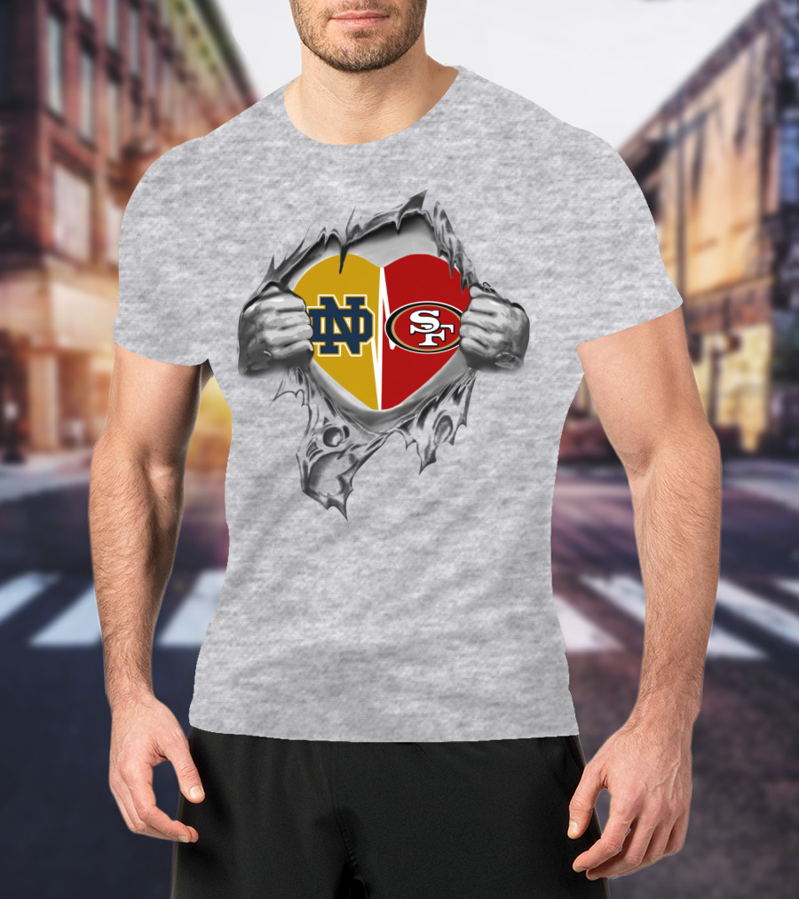 Notre Dame 49ers Heart T-Shirt