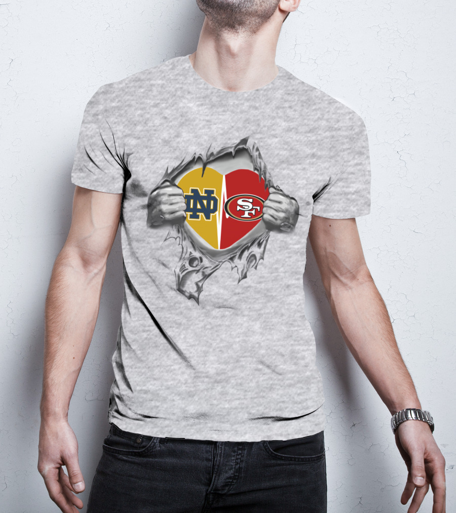 Notre Dame 49ers Heart T-Shirt