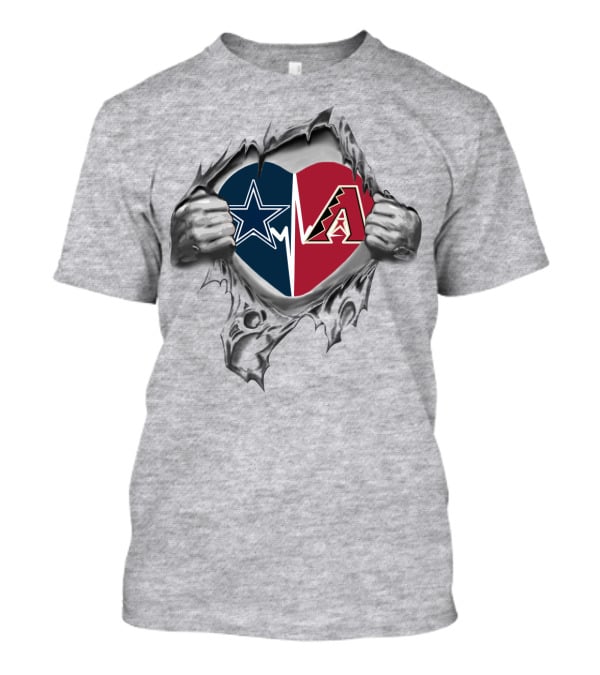 Cowboys Diamondbacks Heartbeat Loyalty Passion T-Shirt