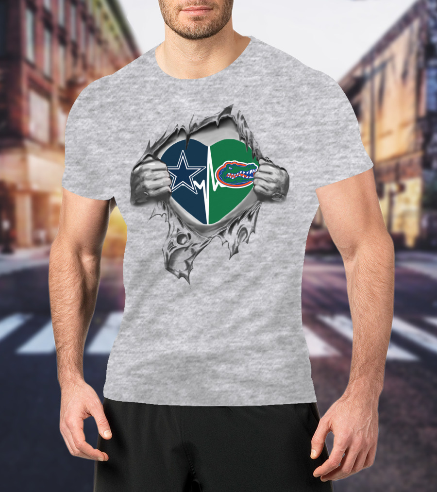 Cowboys Gators Heartbeat Loyalty Unbreakable Passion T-Shirt