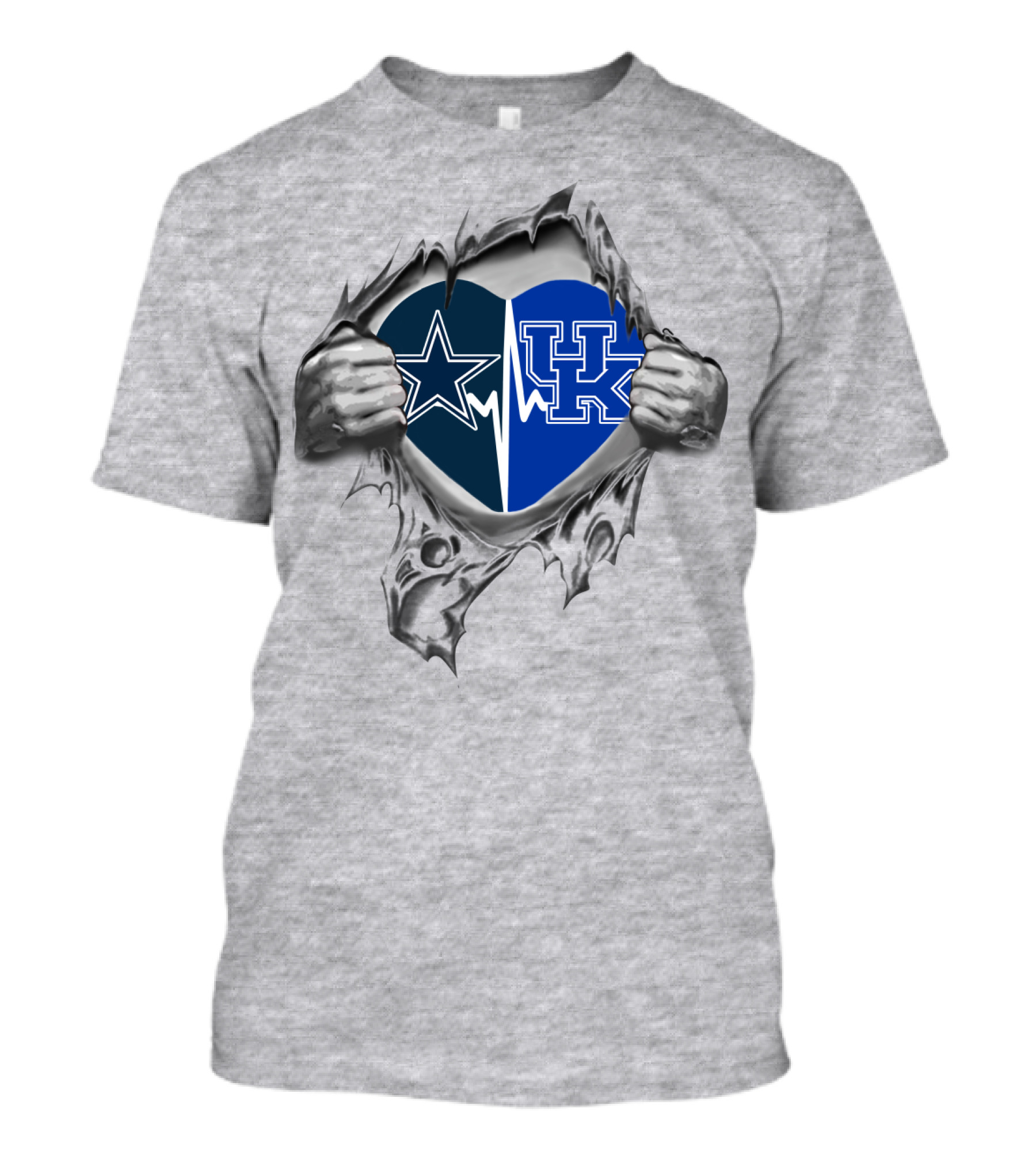 Cowboys Kentucky Heartbeat Star UK Wildcat Pride T-Shirt