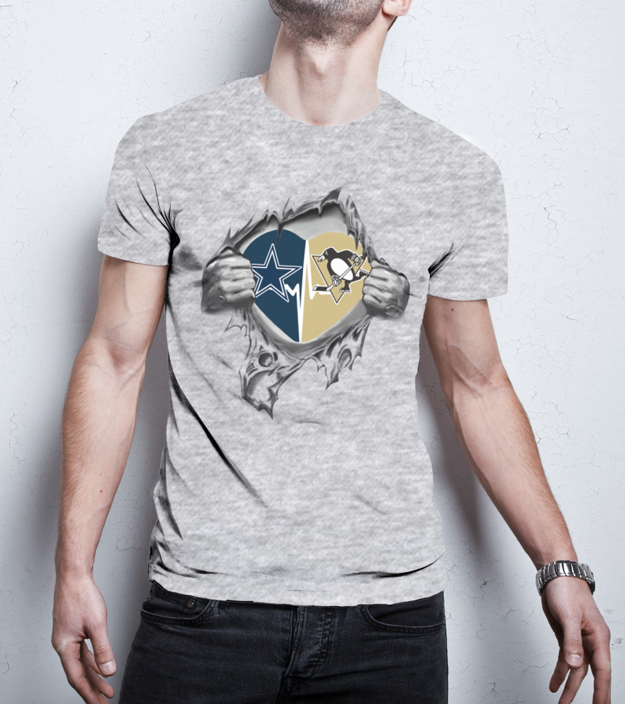 Cowboys Penguins Star And Rink It's In My Heart T-Shirt