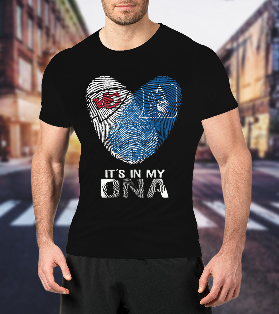 Chiefs Duke It's In My Dna Fingerprint Heart T-Shirt