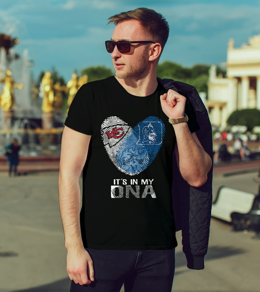 Chiefs Duke It's In My Dna Fingerprint Heart T-Shirt