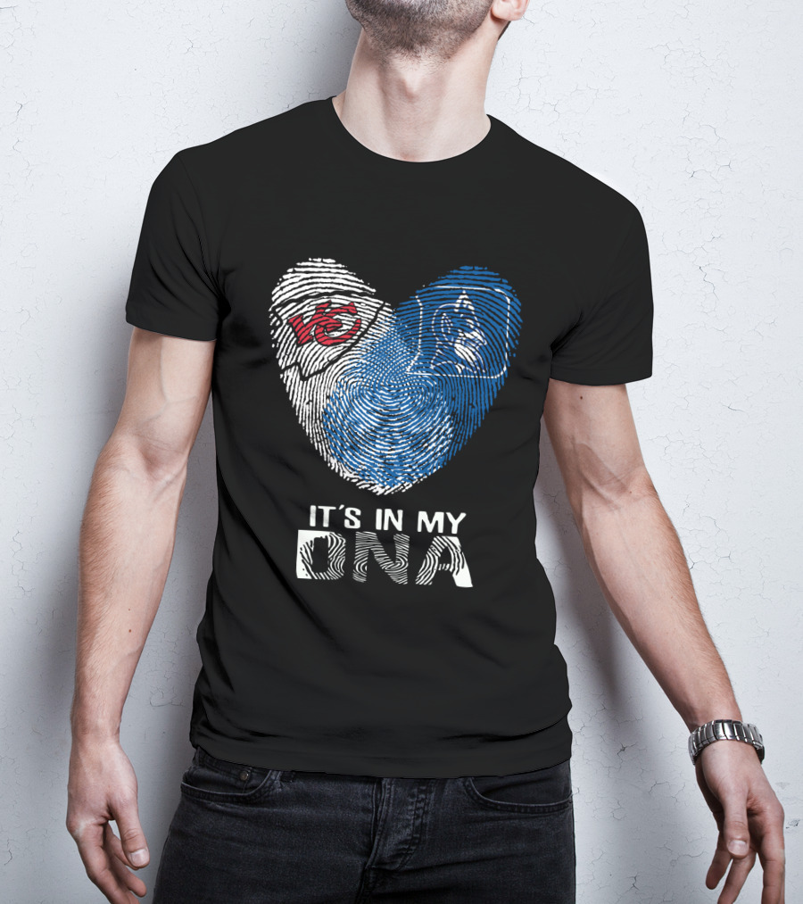Chiefs Duke It's In My Dna Fingerprint Heart T-Shirt