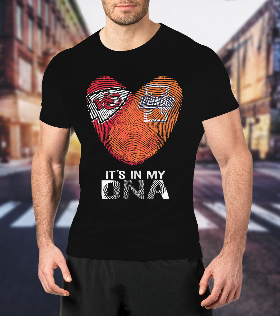 Chiefs Illinois It's In My DNA Fingerprint Kansas City Football T-Shirt